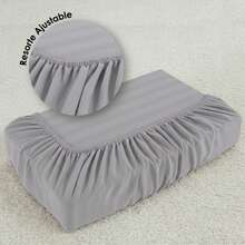 Fitted Sheet With Elastic Bottom | Soft Cotton Feel | Cool, Soft And Breathable | Ideal For Spring-Autumn | Modern Colors For Bedding | High-Quality Fabric That Won't Shrink | Easy Care And Maximum Comfort | - 淺灰色 - 查看 3