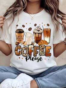 Talla PersonalizadaGrande-CamisetaGráficoTamaño grandeparaMujerAmantedelCafé-SuperiorInformaldeMangaCortaconCuelloRedondoyEstampadodeTazadeCafé,GranosyCAFÉ-AjusteHolgadoyTranspirableparaPrimavera,Verano,Otoño-Conjunto de ropaparaHalloweenAccióndeGracias. Camiseta de manga corta de algodón, cuello redondo, corte holgado, estilo callejero vintage, unisex, talla grande, para Navidad y fiestas. - Blanco - Ver 1