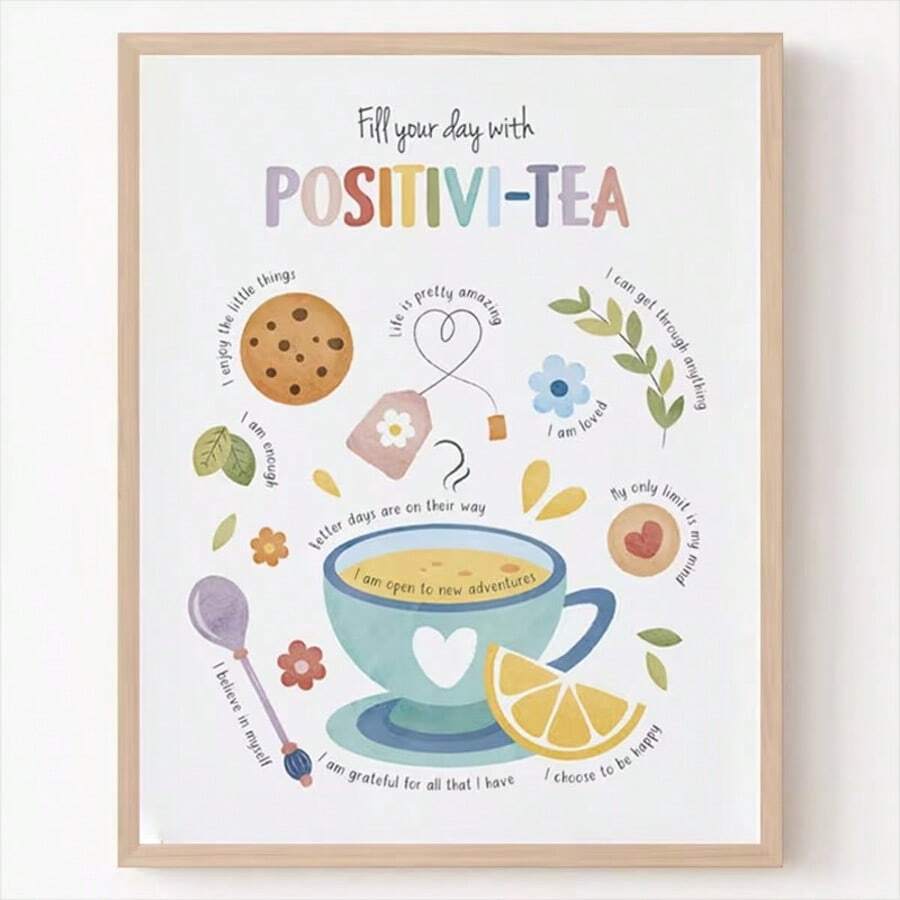 Poster Afirmasi Positif - Tanpa Bingkai, Sempurna untuk Pojok Tenang, Dekorasi Ruang Psikologi Sekolah & Terapis - Kartun - View 1