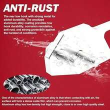Heavy-Duty Aluminum Alloy Rear Tow Hook For Vehicles, Wear-Resistant And Rust-Resistant, Tuning Style, Variety Of Colors, Mounting Accessories Included, Quick Installation, Practical Use In Extraordinary Situations, Improves Exterior Appearance, Compatible With Various Car Models - A - View 4
