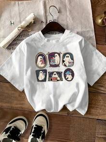 Women's T-Shirt For Spring And Summer - White - View 5