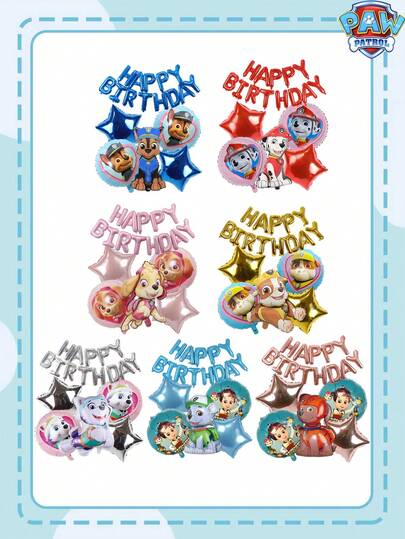  Bộ trang trí bóng bay Paw Patrol, dùng làm phông nền trang trí tiệc, thích hợp cho sinh nhật và các dịp lễ hội.