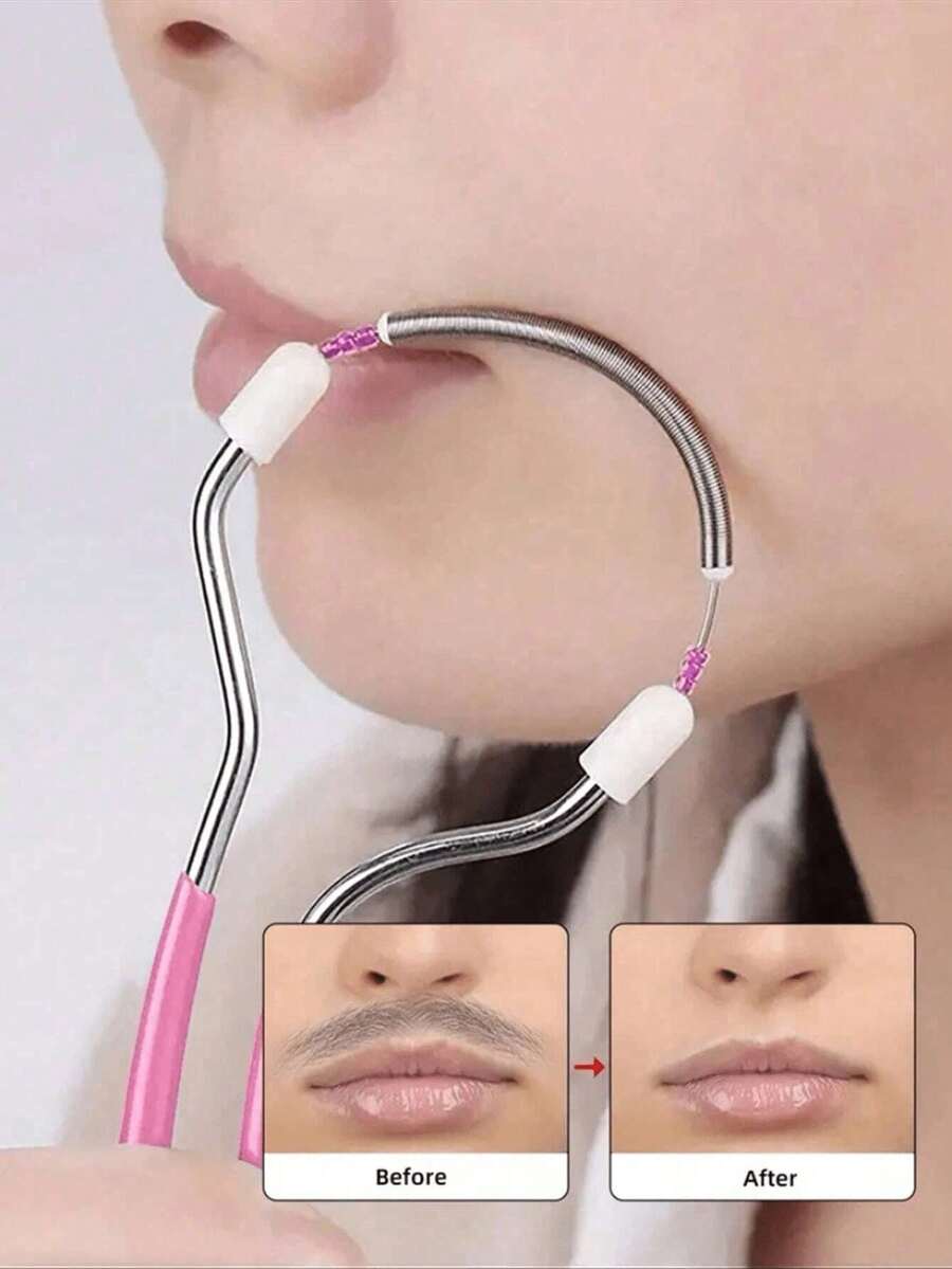 3件套面部脱毛器，面部脱毛仪，精致美容面部剃刀，弹簧式脱毛工具，女士唇部脱毛器，面部脱毛工具，唇部脱毛器，面部及身体脱毛 - 查看 1