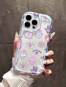 Ốp điện thoại phong cách Bohemian màu tím và hồng với họa tiết mắt, tương thích với iPhone 17, 16 Pro Max, 14, 13, 12, 11 Pro Max, XS Max, X, XR, 8, 7, Plus, Mini. Thích hợp làm quà sinh nhật, quà cho bạn gái, bạn trai hoặc sử dụng cá nhân. - Nhiều màu - Xem 5