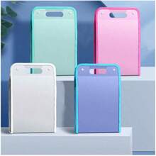 13-Layer A4 Size Accordion File Folder, Multi-Pocket Expandable Waterproof Wear-Resistant Polypropylene Document Organizer, Lightweight Portable Snap Closure Classification File Bag - Multicolor - View 2