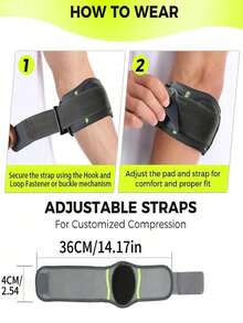 2/4pcs Adjustable Elbow Compression Sleeve, Elbow Support For Men & Women, Golfer's Elbow, Tennis Elbow Compression Strap - Multicolor - View 8