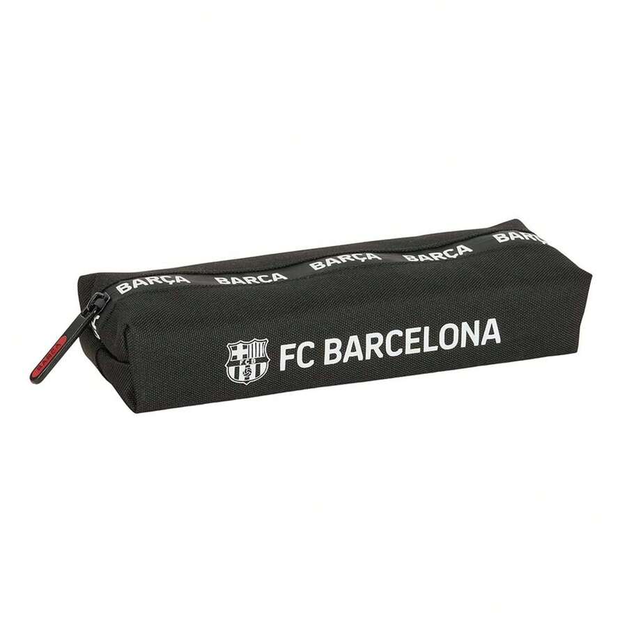 FC Barcelona 長方形鉛筆盒,附彈性背帶,1格收納層拉鍊式校園收納袋,開學季適用 - 矩形(2) - 查看 1