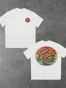 Camiseta Retro Estilo Dave Matthews Band, Impresión Digital de Doble Cara, 100% Algodón, 1 Pieza, Camiseta Casual para Hombre, 220g, Cómoda, Manga Corta, Mercancía de Concierto - Negro - Ver 6