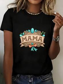 Camiseta de manga corta para mujer - Elegante camisa de cuello redondo - Adecuada para viajes, playa y uso casual| Prendas esenciales de primavera/verano lavables a máquina| Adecuado para ocasiones casuales o formales, como citas, vacaciones y regalos. - Negro - Ver 1