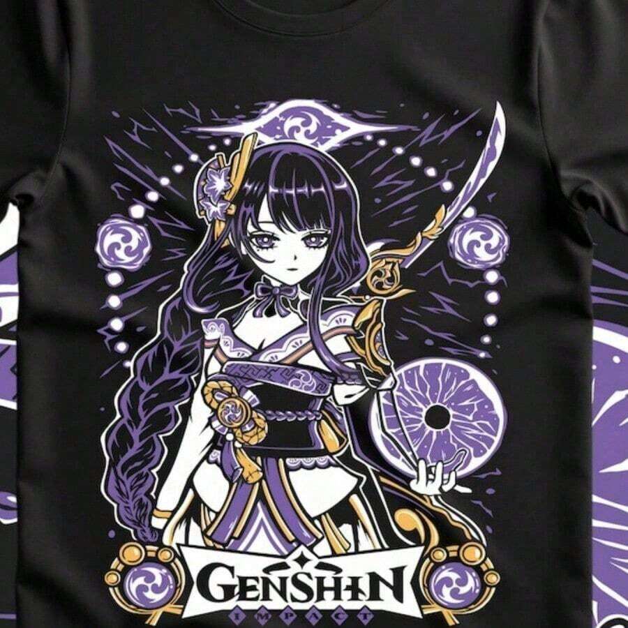 Camiseta Unisex Estética de Anime, Regalo para Él, Camiseta de Anime, Camiseta de Manga, Sudadera de Anime, Camiseta Japonesa de Anime, Gráfico A |   Diseño exquisito |   Suelto y cómodo |   Fácil de combinar | - Negro 8 - Ver 1
