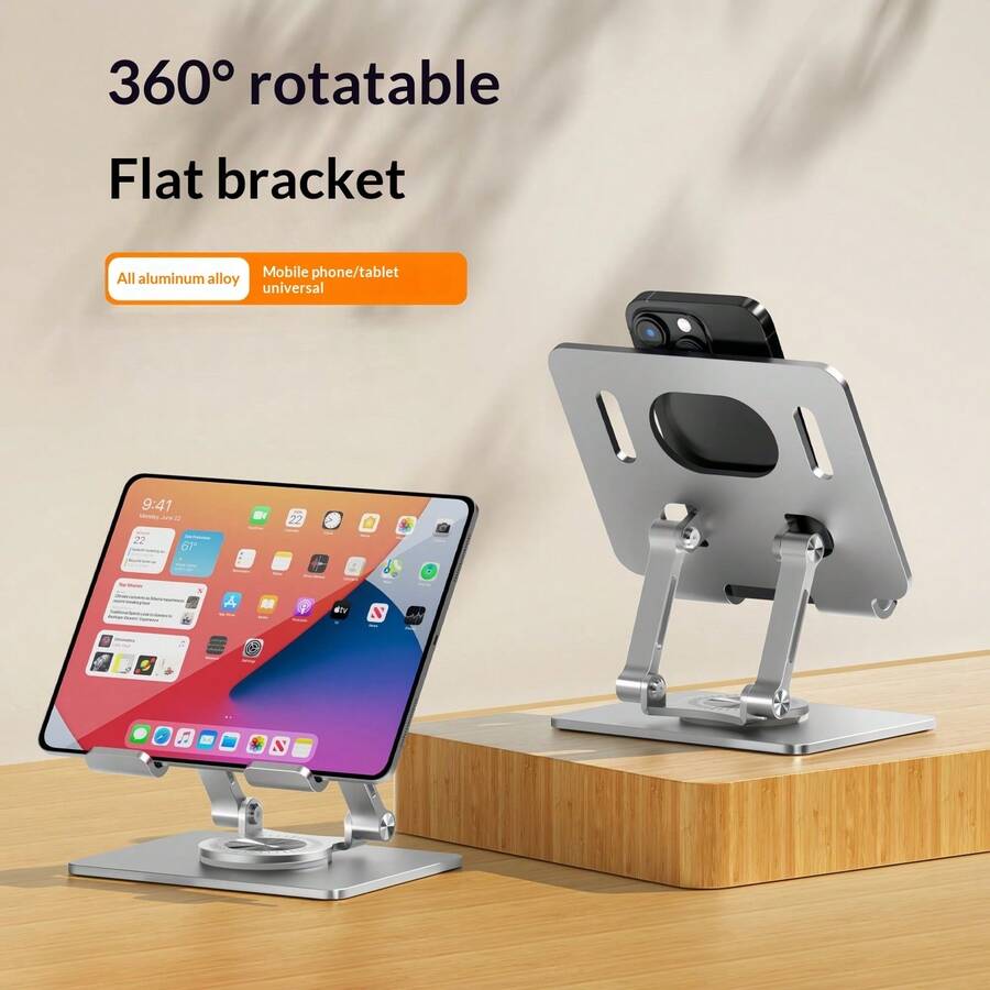 Aluminum Alloy Folding Heat Dissipation Rotating Game Live Streaming Stand, Desktop Lifting Tablet Stand - View 1