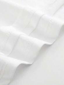Women's Casual T-Shirt, Printed Top, Short Sleeve T-Shirt With Round Neck And Creative Design, Simple, Elegant, Classic Design, Soft And Comfortable Women's Clothing. White Shirt, Tops, Women's Resort Wear, 100% Cotton, Durable. - 白色 - 查看 5