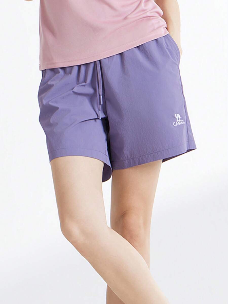 CAMEL CROWN Lightweight Breathable Casual Shorts, Unisex Summer Sun Protection - Flower Shadow Purple - View 1