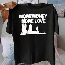Una elegante camiseta de mujer para primavera y verano con un llamativo estampado blanco de NELLY en la parte superior y una cuadrícula de "B playeras de mujer". - Negro 11 - Ver 7