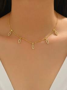 18K Gold Plated Necklace, Versatile Texture, Suitable For Dates, Gatherings, Gifts, And Daily Wear - Gold - View 1