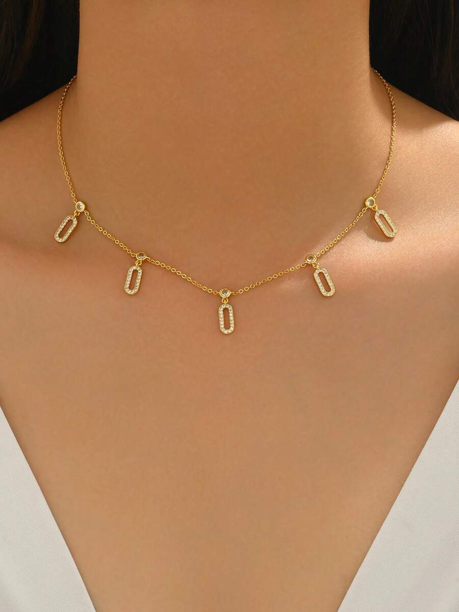 18K Gold Plated Necklace, Versatile Texture, Suitable For Dates, Gatherings, Gifts, And Daily Wear - Gold - View 1