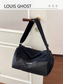 Fashionable Minimalist Architectural Style Multi-Opening Buckle Strap Crossbody Bag, Large Capacity, Suitable For Commuting, School, Travel - Multicolor - View 13