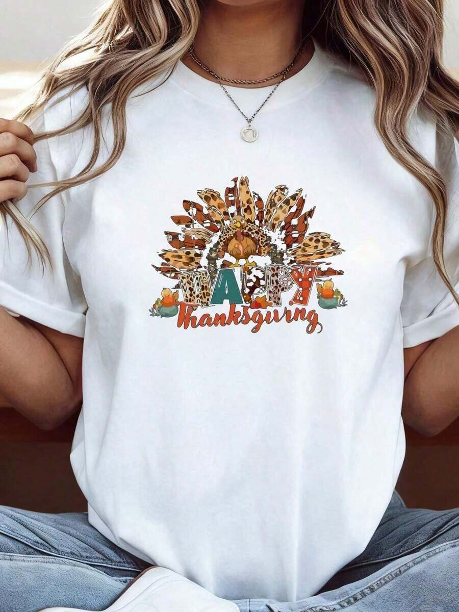 1 Piece Of Minimalist Graphic T-Shirt For Women, Ideal For Camping, With Pine And Other Plant Print, Soft And Stretchy Fabric, Round Neck, Casual Top, Camping Clothes, Nature Inspired Design, Comfortable Fit, Everyday Wear, 180g 100% Cotton. - 白色 1 - 查看 1