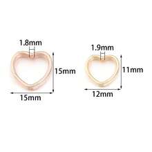 100 hạt/gói hạt đệm hình trái tim rỗng CCB, hạt đệm nhựa có mặt dây chuyền hình trái tim rỗng, phụ kiện tự làm trang sức tối giản cá nhân hóa cho vòng cổ, vòng tay, bông tai. - Nhẫn đính hạt - Xem 5