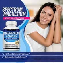 Miriyalyad Magnesium Complex Supplement 8 Elemental 1000mg - Magnesium Glycinate, Citrate, Malate, Taurate, Chelated For Easy Absorption For Bones, Muscle, Recovery, Energy, Vegan Non-GMO 90 Capsules - 3PCS - View 6