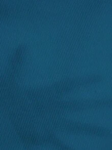 Camiseta Ajustada De Color Sólido Con Cuello Con Cierre - Agua verde azul - Ver 6