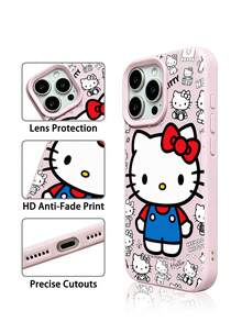 Ốp điện thoại Sanrio màu hồng, phù hợp cho nữ, chống trượt, chống rơi, chống bám vân tay. Tương thích với iPhone 17, 17Air, 17pro, 17promax, 11, 12, 13, 14, 15, 16pro, 16promax, 14Plus, 15Plus, 16Plus, 16pro, 15promax. - Hồng - Xem 3