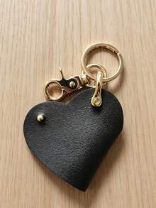 Easy Open Heart-Shaped Leather Key Holder, Key Organizer With Retractable Key Chain, Portable Car Key Pouch, Cute Heart-Shaped Retractable Key Chain With PU Leather Strap And Metal Alloy Clasp - Pink/Gold Key Chain, Motorcycle/Phone Key Chain - Mother's Day Gift Accessory (Multiple Colors Available) - Multicolor - View 9