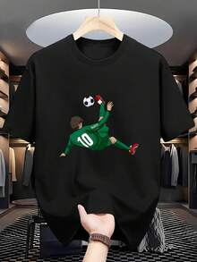 Camiseta con estampado de fútbol de Arabia Saudita, camiseta cómoda de manga corta, camiseta de fútbol 2D para hombre, camiseta de fútbol 2D, camiseta de fútbol retro 2D, camiseta de fútbol 2D, camiseta 2D de la Copa del Mundo, camiseta de fútbol 2D casual para hombre, camiseta de fútbol americano 2D, camiseta de fútbol 2D personalizada, camiseta de fútbol 2D para hombre, camiseta de fútbol con estampado 2D, camiseta de fútbol retro 2D, camiseta de fútbol estampada 2D, camiseta con patrón de fútbol 2D. - Negro - Ver 6