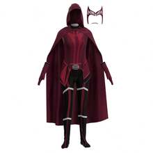 Stage Dance Wear - Red Print + Cape + Headgear - View 9