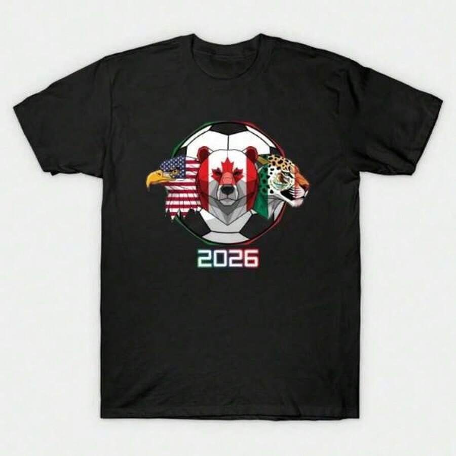 Camiseta de Fútbol de Animales de Norteamérica 2026 - Negro - Ver 1