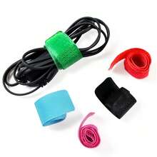 1pc Colorful Back-To-Back Cable Organizer Straps For Data Cable Arrangement, Earphone Wire Storage And Cable Bundling - Multicolor - View 3