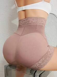 1 Pc Women's Slimming Waistband High-Waisted Leggings With Silicone Grip For Daily Wear And Other Occasions - 淡紫色 - 查看 3
