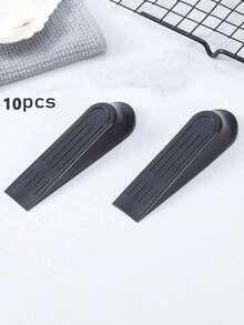 5/2pcs Plastic Door Stopper, Wind Blocker, Door Bumper, Door Fixing Tool, No Drilling Required - Black - View 10