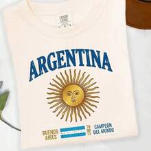 Camiseta de aficionado de Argentina para la Copa Mundial 2026, camiseta de fútbol vintage, ropa de aficionado de Argentina, diseño clásico de fútbol - Negro - Ver 6