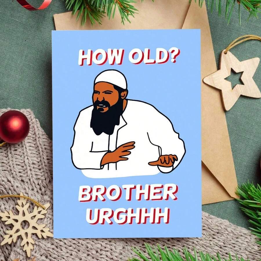 Funny Birthday Greeting Card With Envelope, Suitable For Family And Friends, "How Old Are You This Year?", Humorous Birthday Card - C - View 1
