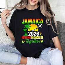 short-sleeveCamiseta Viaje a Jamaica Soft - Haciendo recuerdos juntos, Vacaciones de verano100% Cotton - Negro - Ver 6