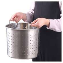 poopFor large pots, core 30cm, drainer basket, stainless steel, soup colander, stewing basket, noodle making, pasta frying, with handle, sturdy, large capacity, kitchen supplies, noodles, vegetables, drainer, boiling, kitchen, restaurants, SUGGESTdaf - チェックする 2