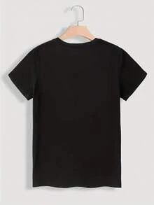 Playera de talla grande para mujer, Estampado gráfico "Amo ser abuela", Cuello redondo casual, Manga corta, Mezcla de poliéster suave, Lavable a máquina, Corte regular, Moda primavera/verano - Negro - Ver 4