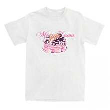 Camiseta Paloma Mami de manga corta, de algodón, para verano, con estampado gráfico de cantante, estilo casual y holgado, para hombre y mujer. - Blanco - Ver 1