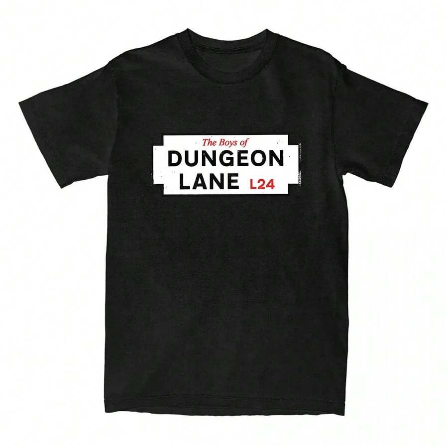 Paul McCartney T-Shirts, The Boys Of Dungeon Lane Album, Men's Short Sleeve Crew Neck Summer T-Shirt, Graphic Print Clothing - 黑色 - 查看 1