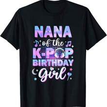 Camiseta Musical Familiar a Juego de Nana, la Celebridad de Cumpleaños del K-Pop - Negro - Ver 6