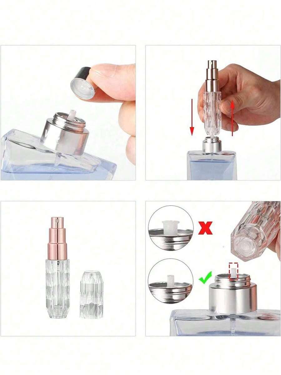 Portable Mini Refillable Perfume Spray Bottle - 5ml Travel Essential For Bch Summer Vacation Back To School Holiday Camping - Unisex Fragrance Accessory - 1pcs - 查看 1