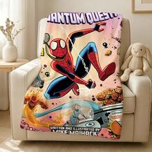1pcs S Pidey And His Amazing Friends Fleece Blanket Versatile Multi-Purpose Soft Cozy Spider-Man Throw Blanket For Sofa Bed Living Room Couch Travel Camping Office Nap Car Decorative Warm Cartoon Plush Blanket Marvel Fans Gift - Nhiều màu - Xem 4