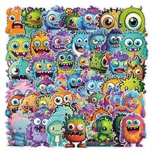 2pcs 100pcs Cute Monster Graffiti Stickers, Original Cartoon Monster Decorative Stickers, Waterproof Vinyl Graffiti Decals For Car, Phone, Computer, Kids, Teens, Laptop, Water Bottle, Scrapbooking, Luggage - View 2