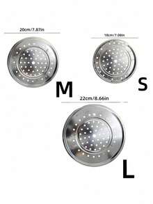 Set Baki Kukus Stainless Steel 3 Buah, Ukuran 18/20/22 Cm, Desain Berlubang, Tahan Panas dan Tahan Korosi, Desain Timbul, Tahan Lama dan Mudah Dibersihkan, Distribusi Uap Merata, Serbaguna, Kokoh dan Berventilasi, Cocok untuk Mengukus Sayuran, Pangsit, Ikan, Bakpao dan Makanan Lainnya, Kompatibel dengan Peralatan Dapur, Ideal untuk Memasak di Dapur Rumah - View 12