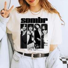 Camiseta OBR estilo  pop vintage, camiseta con estampado musical retro.,Embalaje individual - Blanco - Ver 6