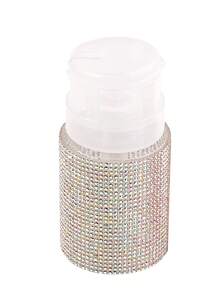klimonla 8oz Luxury Crystal Embedded Nail Polish Bottle, Squeeze Dispenser For Nail Salon And Home DIY, Non-Acetone - Multicolor - View 8