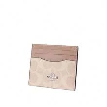 Ví đựng thẻ có logo Coach dành cho nữ CZ286SVPWH - Màu vàng cát/nâu xám CZ286SVPWH - Xem 2