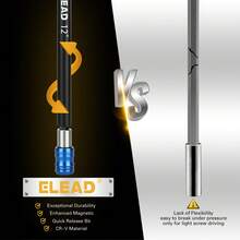 ELEAD 4件組 CR-V 鋼鑽頭延長桿組，2" 4" 6" 12" 磁性批頭接桿附鋁合金套管，1/4" 六角柄快拆接頭，適用於汽車維修、車庫、居家 DIY，男士禮物 - 4PC CR-V Drill Bit Extension Set - 查看 10