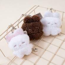 9cm Cute Sleeping Rabbit Plush Pendant, Bag Charm, Keychain, Gift, Backpack, Schoolbag Decoration - 9 Centimeters - View 6